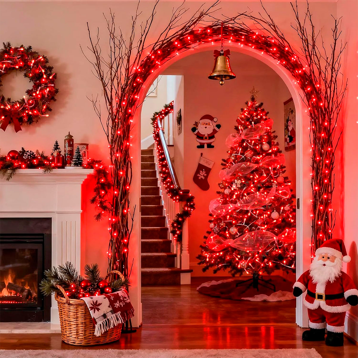 Luz LED Lineal 100 Metros 960 LED Extensión Navideña Cable Transparente 1530A