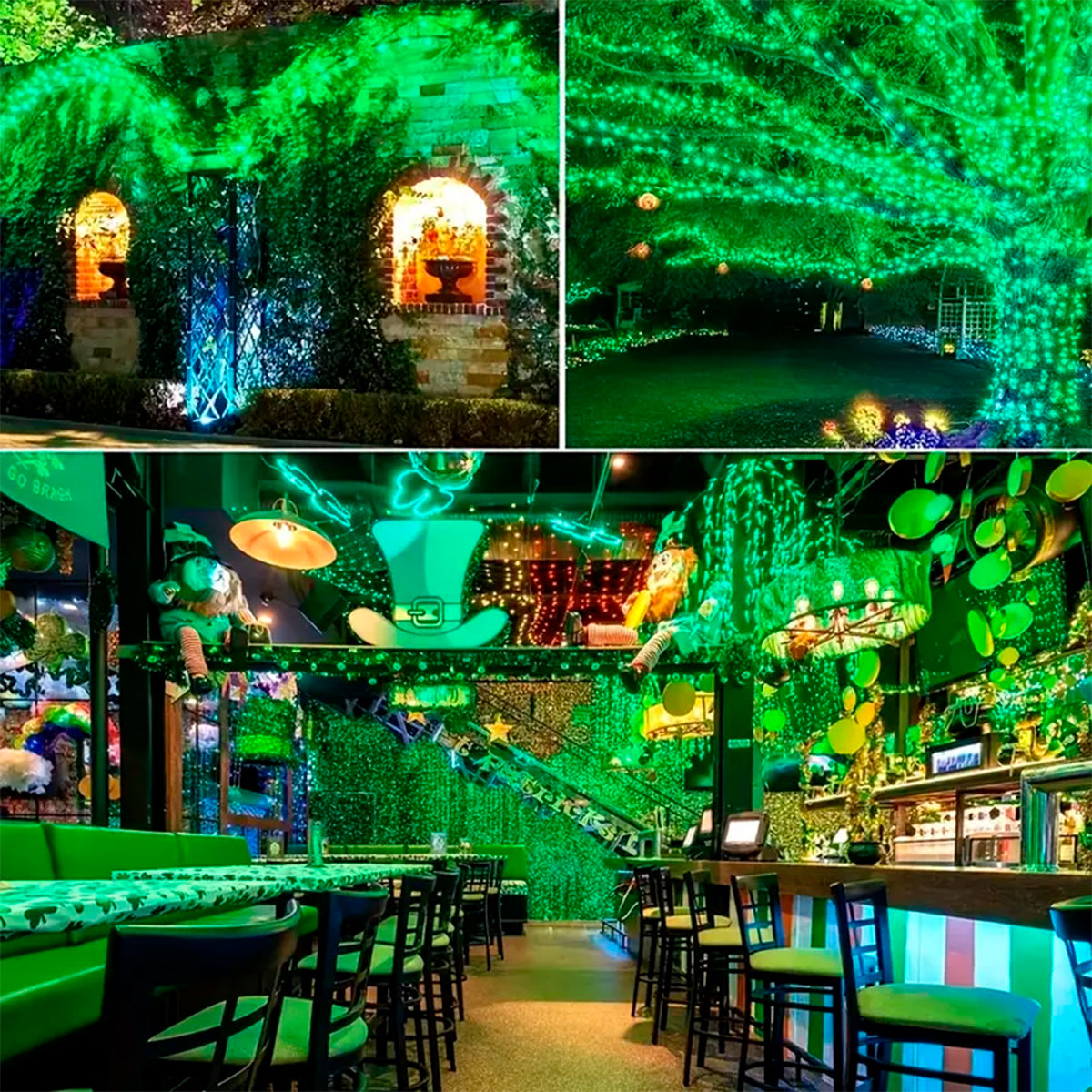 Luz LED Lineal 18 Metros 288 LED Extensión Navideña Cable Transparente 1470