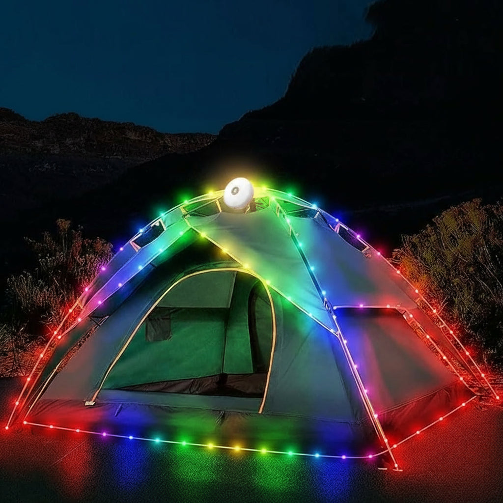 Luz Solar LED Lineal Recargable para Camping Panel Solar Lámpara Impermeable YD-2326