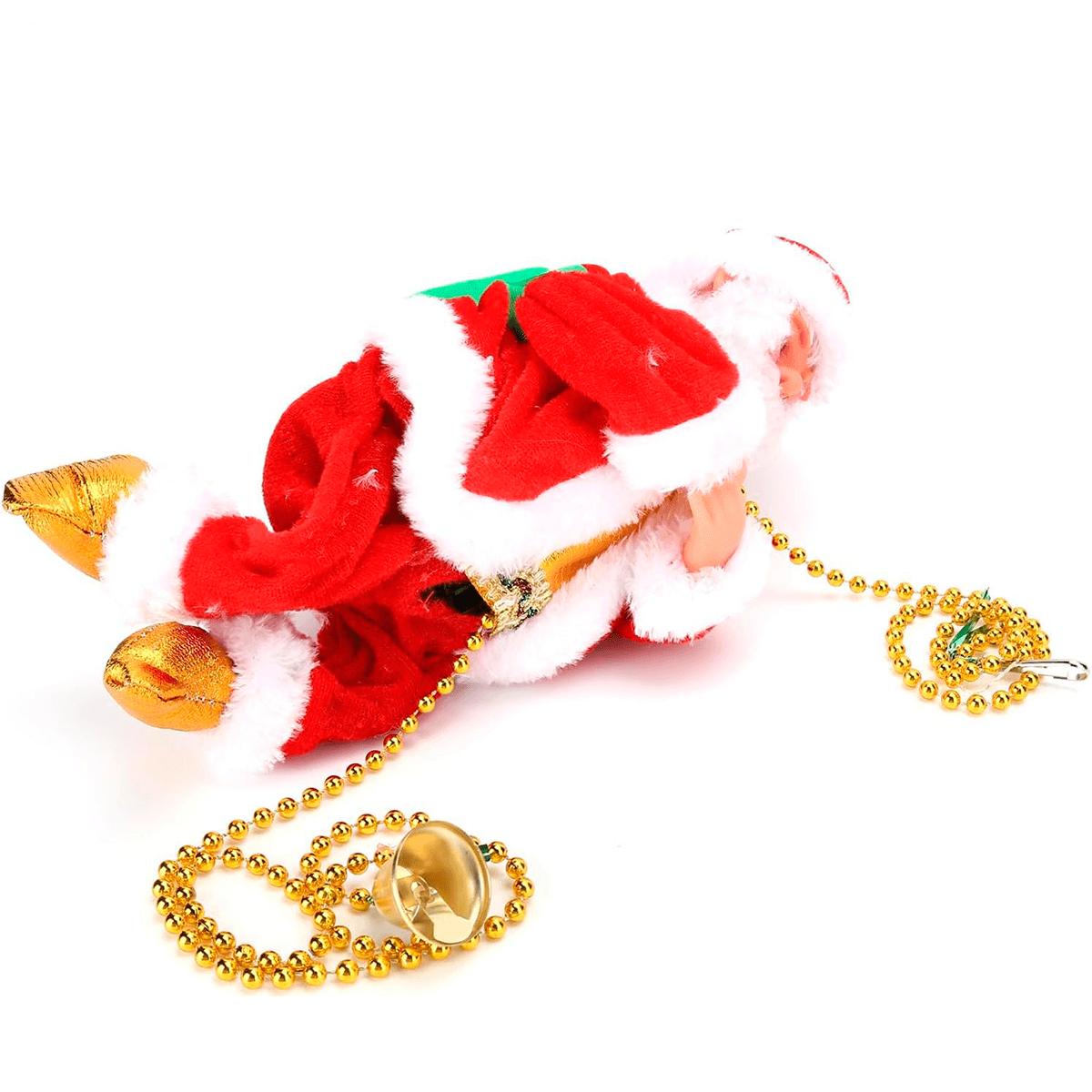 Papá Noel Escalador Cuerda Sube y Baja Musical Adorno Navideño L-16
