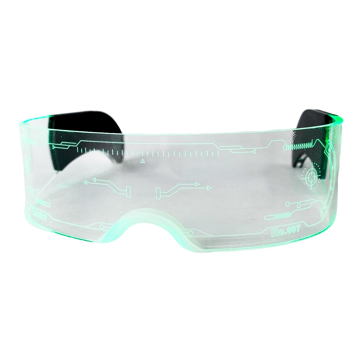 Gafas Luminosas Futuristas Luz LED de 7 Colores Para Fiesta OF-1455