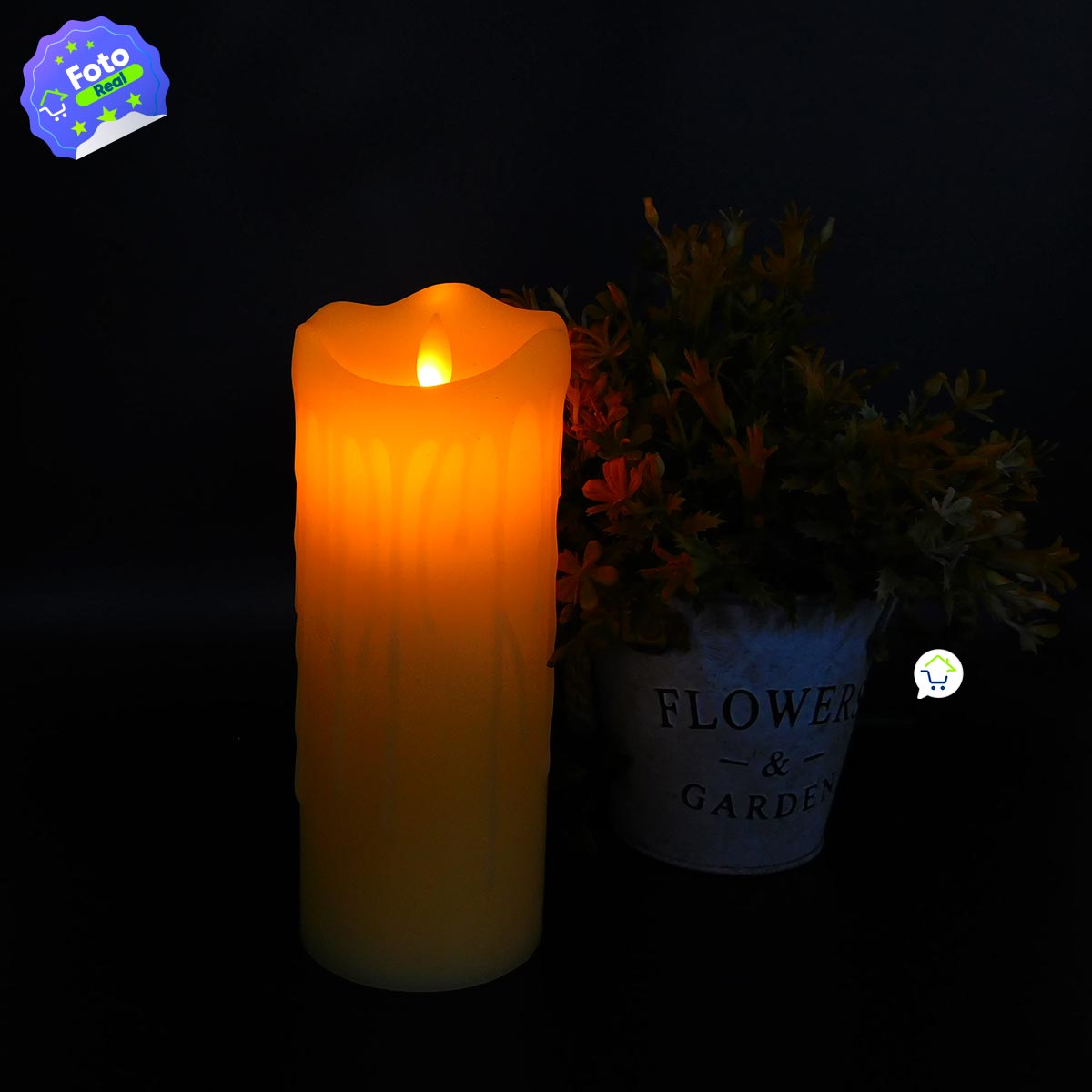 Vela LED Decorativa Navidad Fiestas Portátil 2858