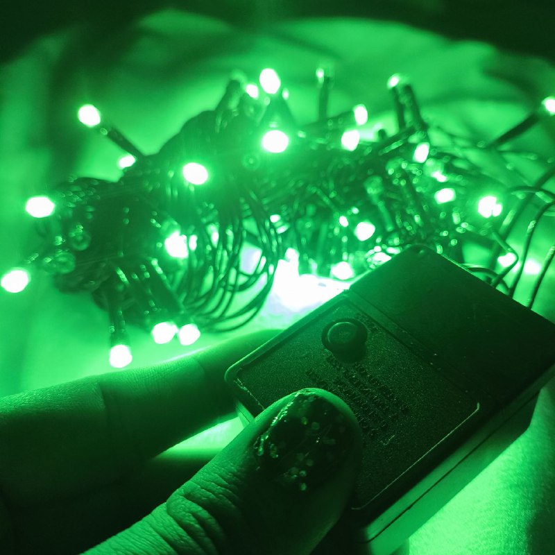 Extensión Luces LED 6 Metros 92 LED Navideñas Guirnalda Cable Verde 1414-GE100L