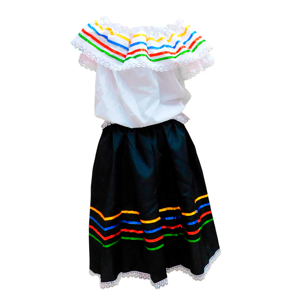 Traje Típico Niña Disfraz Feria Flores x2 Piezas ET00008