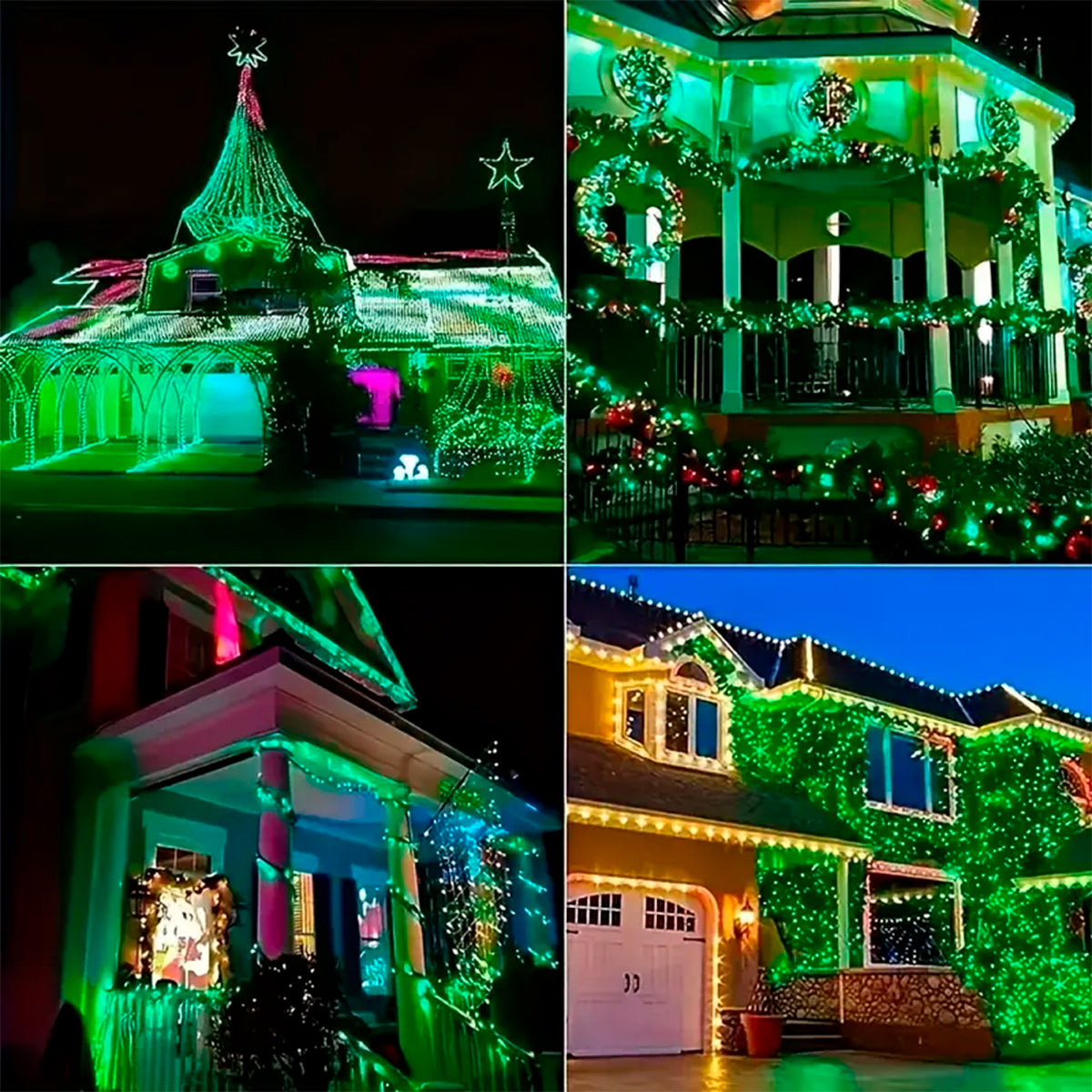 Luz LED Lineal 100 Metros 960 LED Extensión Navideña Cable Transparente 1530A