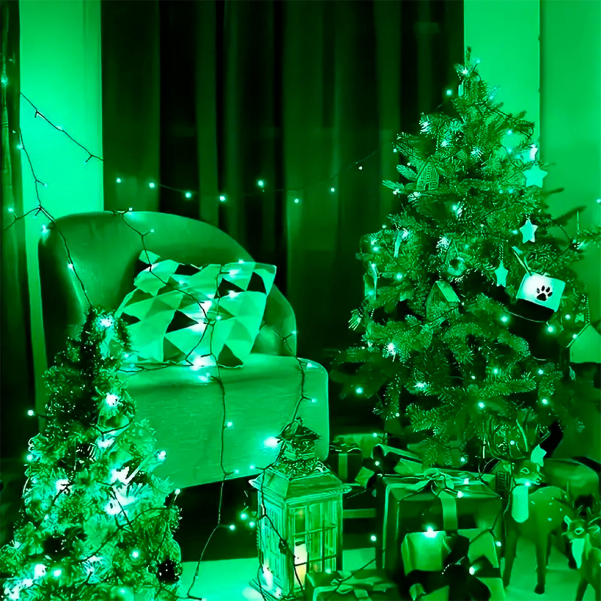 Luz LED Lineal 50 Metros 480 LED Extensión Navideña Cable Transparente 1510A