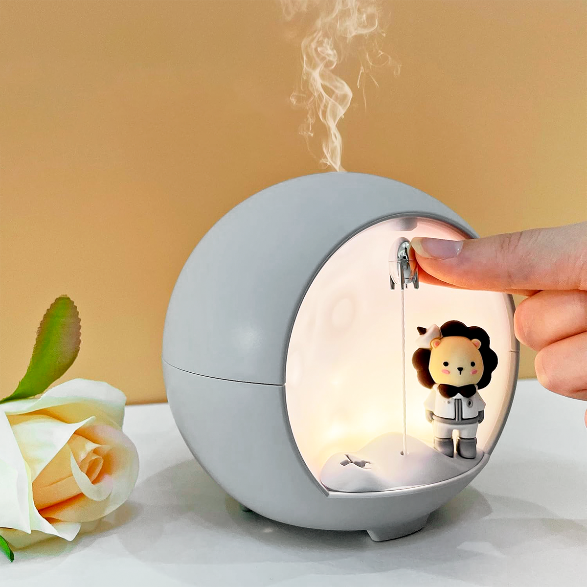 Humidificador Difusor de Aromas Luna Astronauta con Luz Nocturna J28