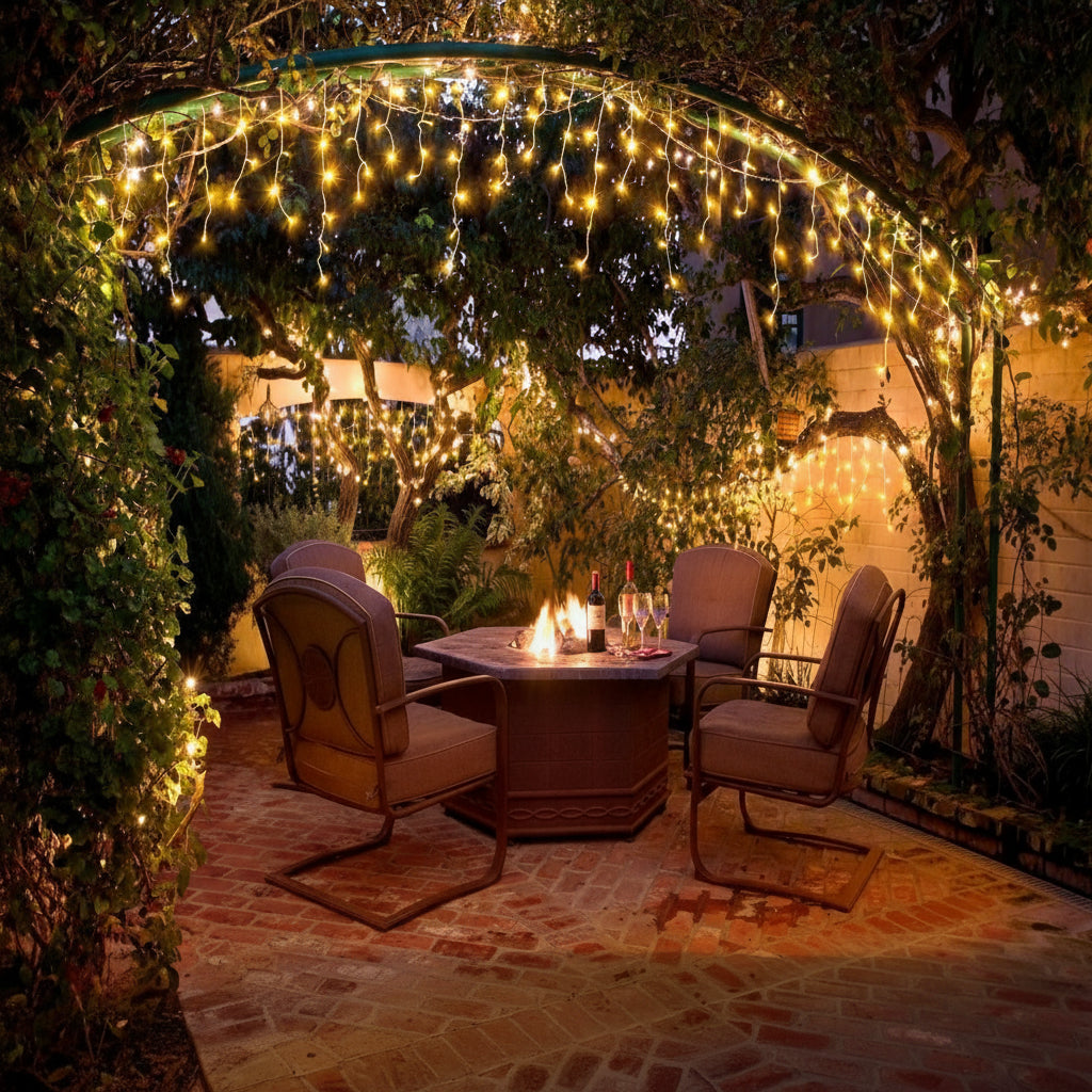 Cortina LED Intercalada 3 Metros 96 LED Navidad Decoración Navideña AL-078