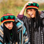 Sombrero Reggae con Rastas Negras Gorro Tejido Unisex Carnaval Halloween MA-110