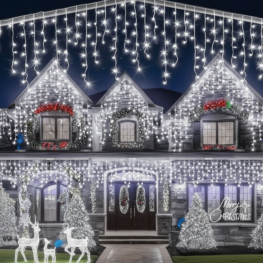 Cortina LED Intercalada 3 Metros 96 LED Navidad Decoración Navideña AL-078