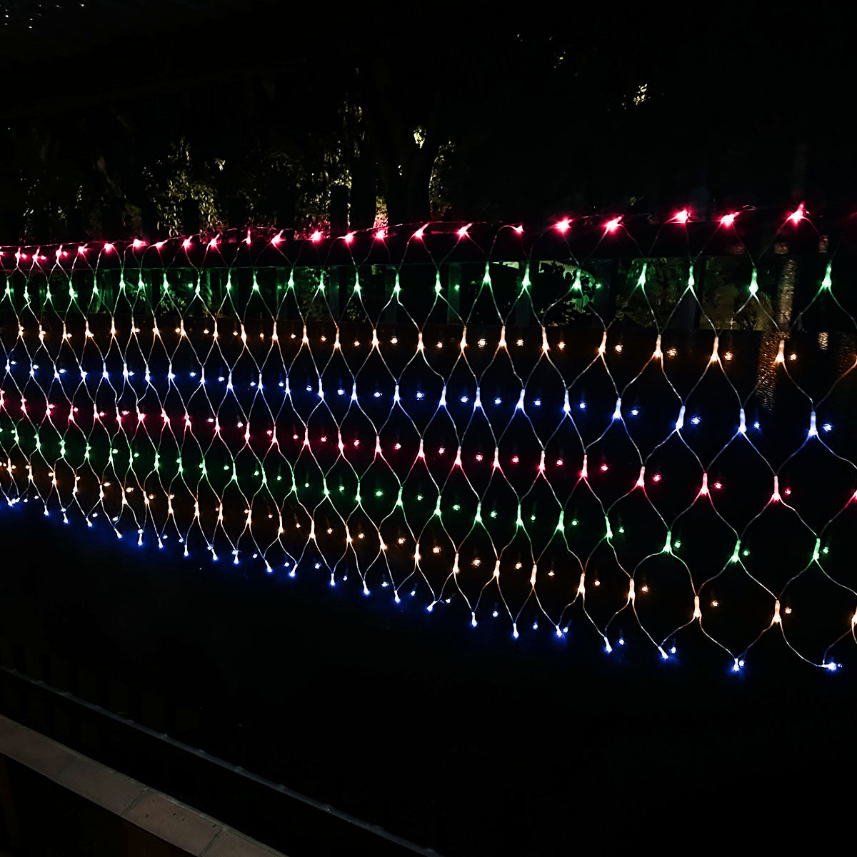 Luces Led Malla Multicolor 240 Luces Decoración Navidad 4x1 Metros 2142