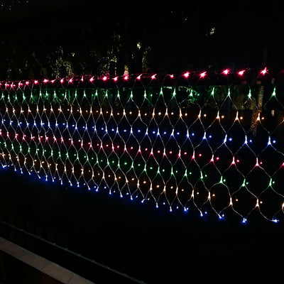 Luces Led Malla Multicolor 240 Luces Decoración Navidad 4x1 Metros 2142