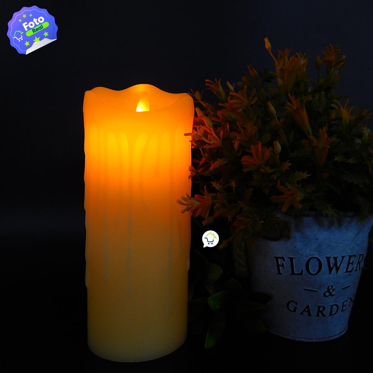Vela LED Decorativa Navidad Fiestas Portátil 2858