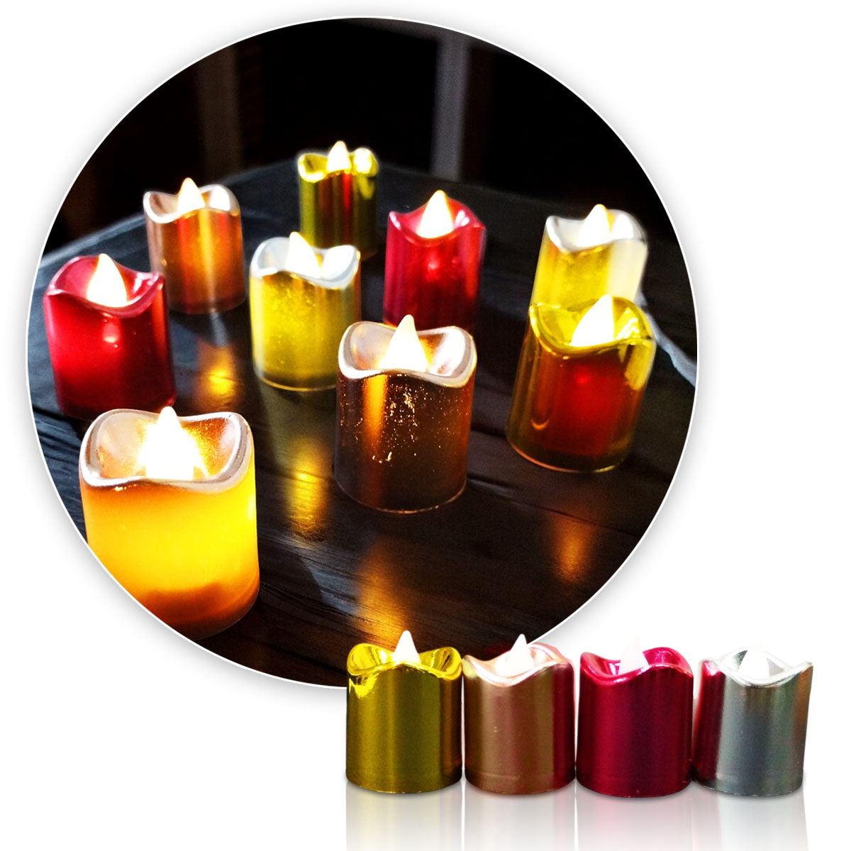 Velas luces Led X24 Decoración Hogar SLT204