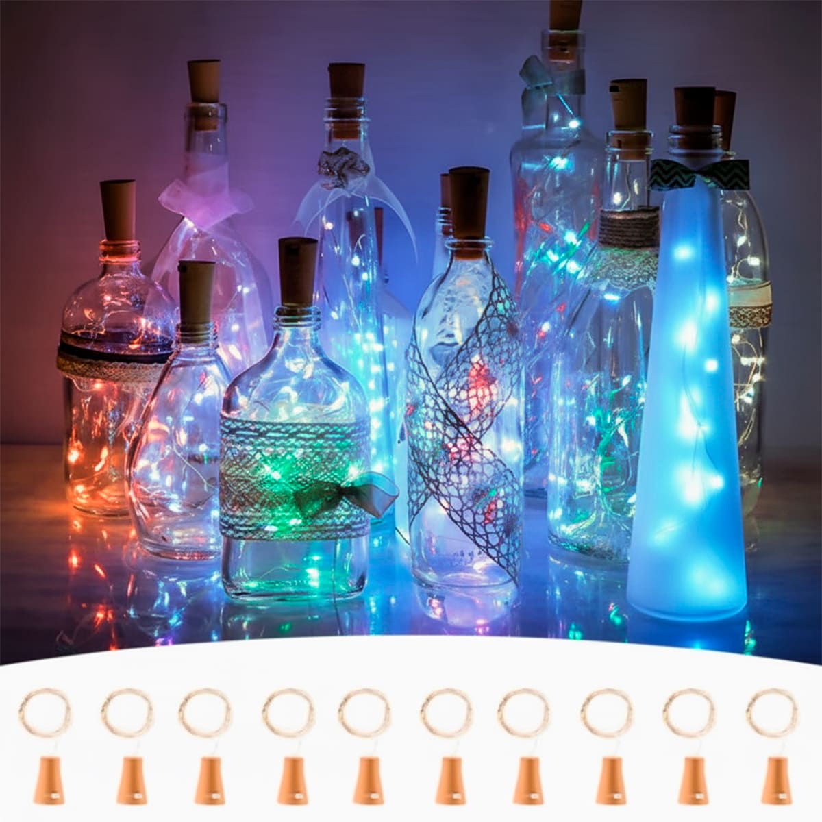 Luz Micro LED Tipo Corcho 3 Metros Decoración Hogar Eventos E30L-DC/C