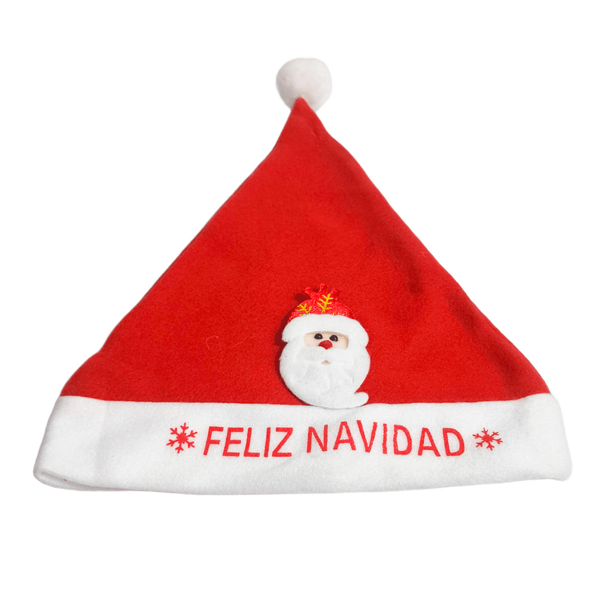 Gorro Navideño Feliz Navidad con Aplique 3D para Adultos Reno Papá Noel GNRP01