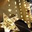 Cortina Luces LED Estrellas Navidad 4x2M Decoración 1655