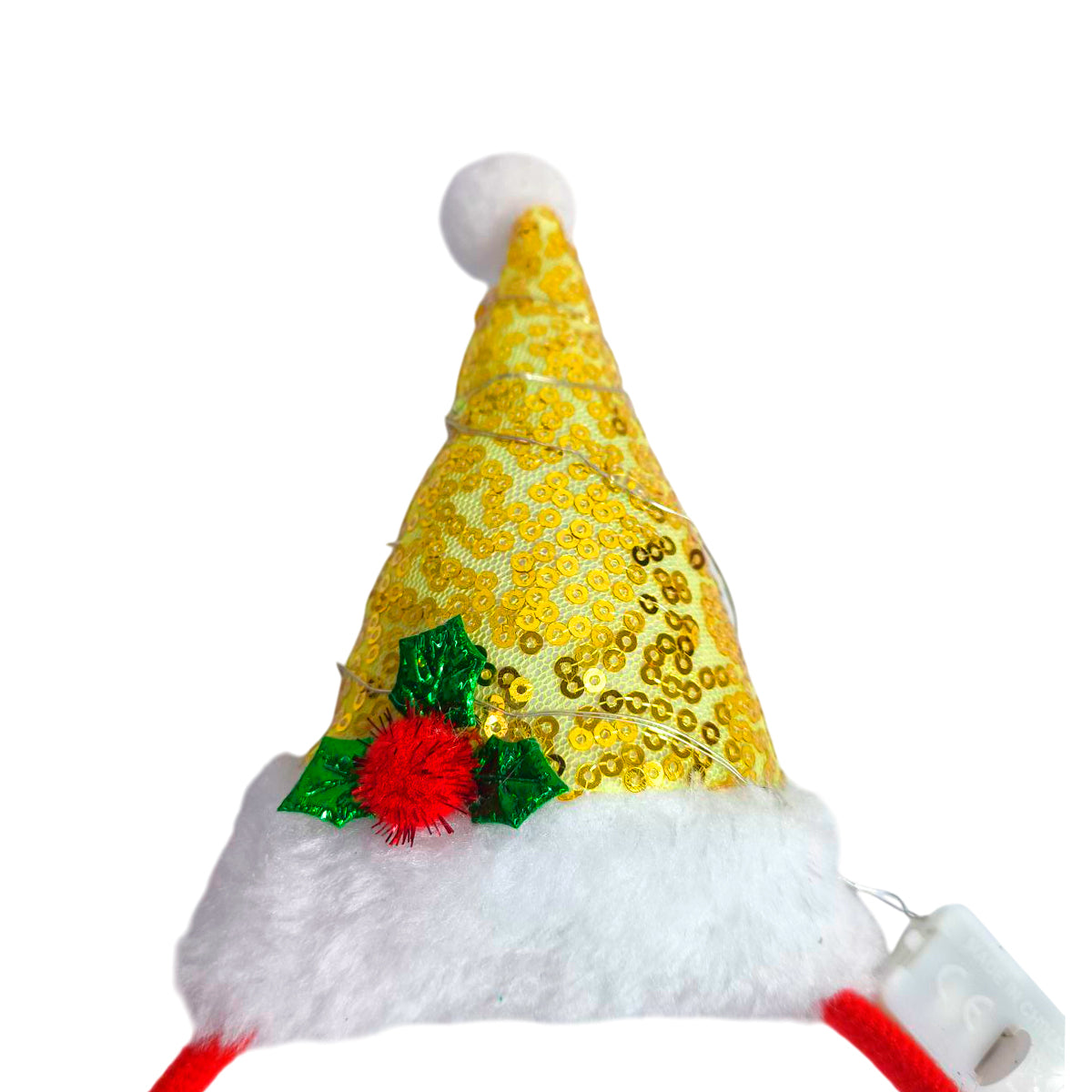 Diadema Navideña con Gorrito LED Fiesta y Navidad DGNL2