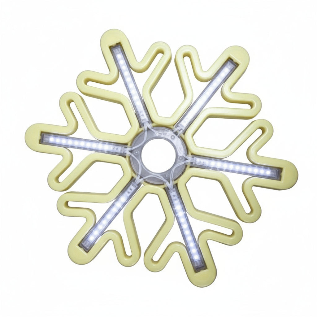 Luz LED Copo de Nieve Neón Cálido Decorativa Navidad Hogar S4010