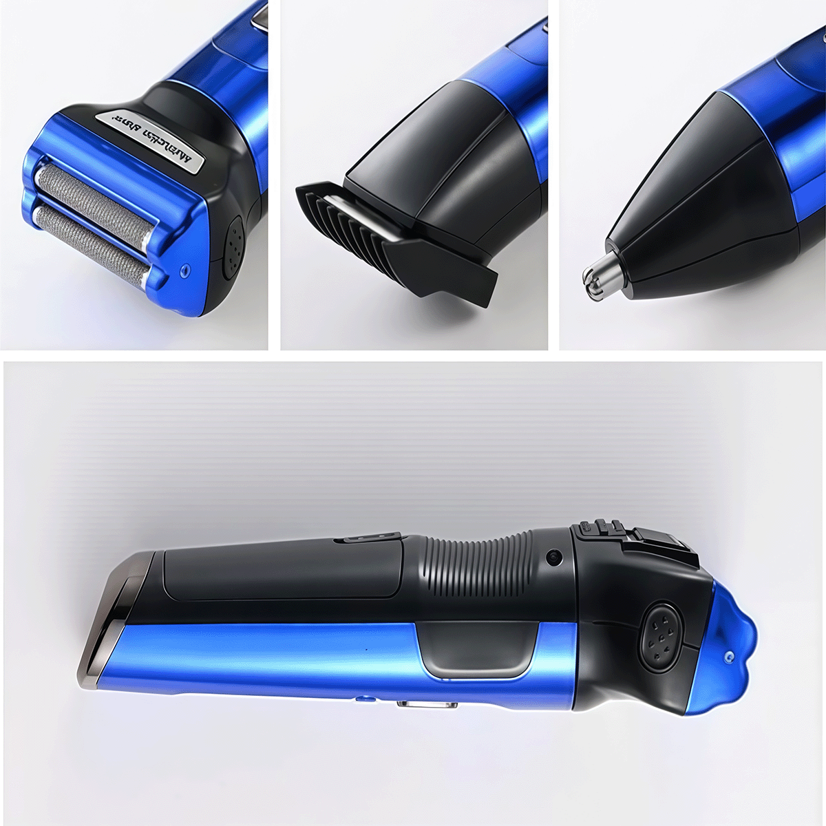 Rasuradora 3 en 1 Trimmer Afeitadora Recargable para Barba Nariz y Patillas GM-6617