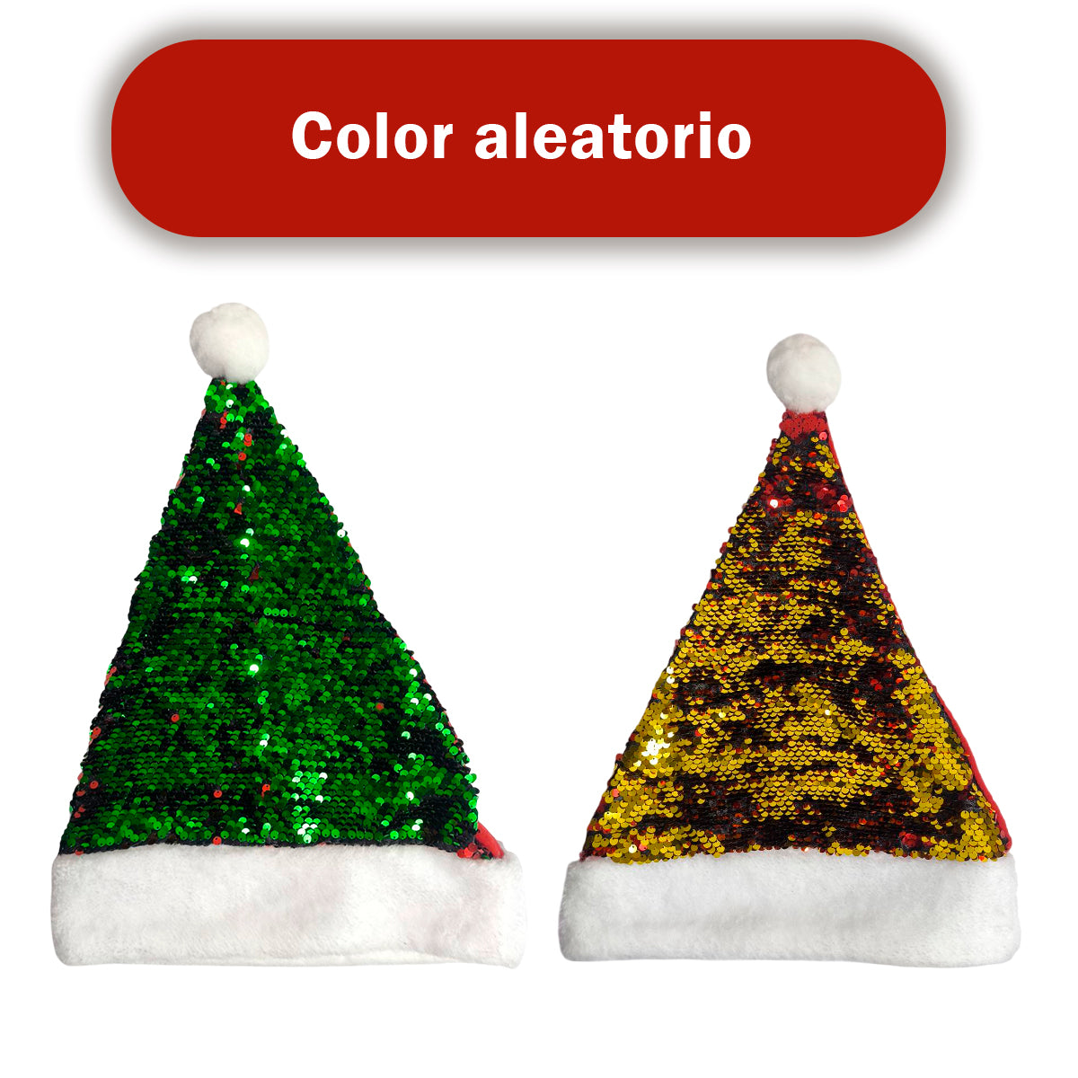 Gorro Navideño de Lentejuelas Reversibles Navidad GNLRV01