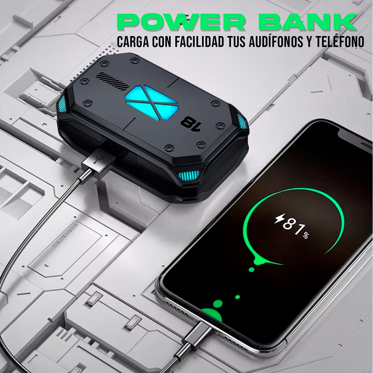 Audífonos Inalámbricos Bluetooth Gamer Estuche Power Bank Recargable M41
