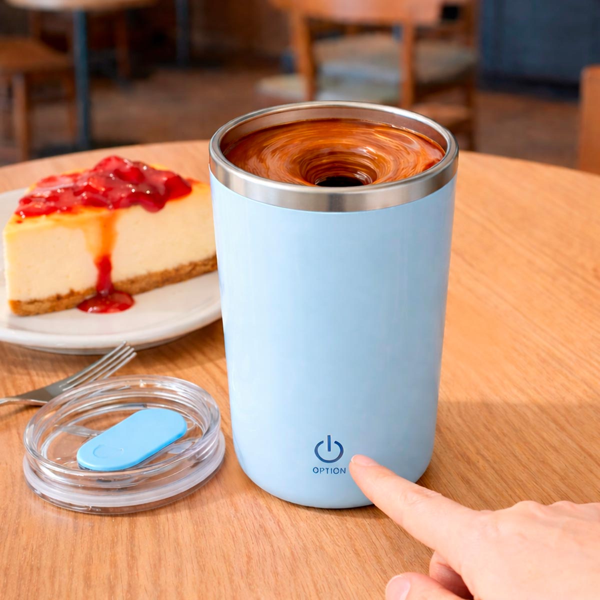 Taza Mezcladora Magnética Automática Recargable para Café y Chocolate MD-19