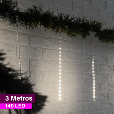 Luces Led Lágrima 3M Meteoro Sube y Baja Decoración Navidad 46 cm 2300