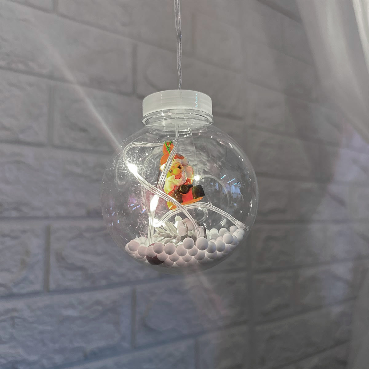 Cortina Intercalada Bolas con Aros 3M 150 LEDS 150