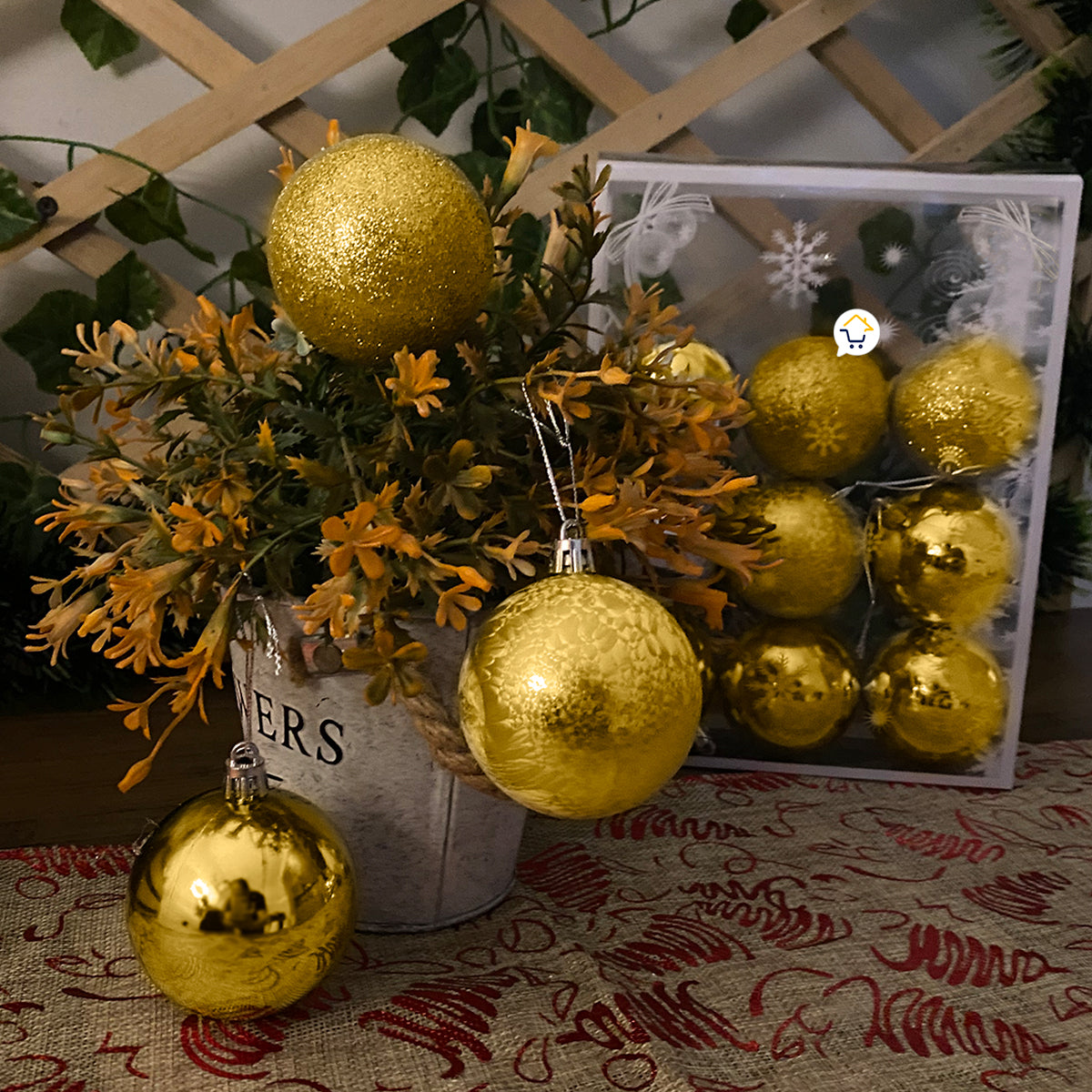 Bolas Navideñas x12 Esferas decorativas Decoración Árbol Navidad A136