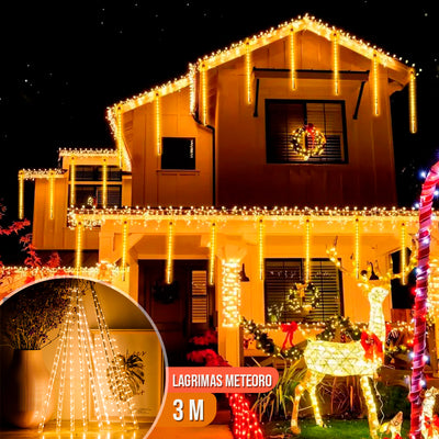 Luces Led Lagrima 3 M Meteoro Decoración Navidad 30 cm RF M30R