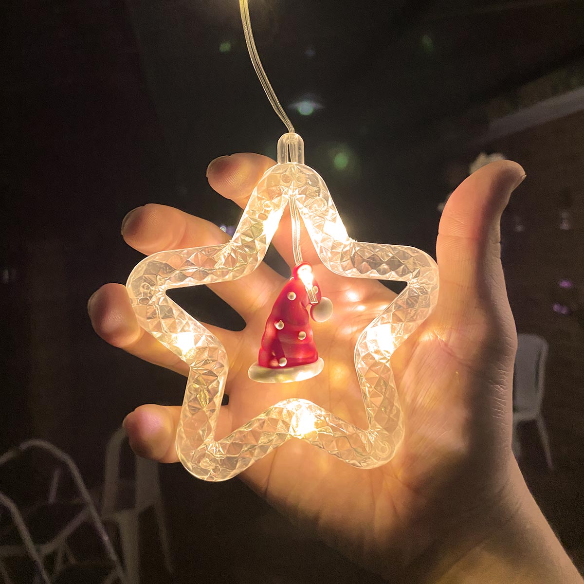 Cortina Intercalada Estrellas 3M Luces Led Navidad 1640A