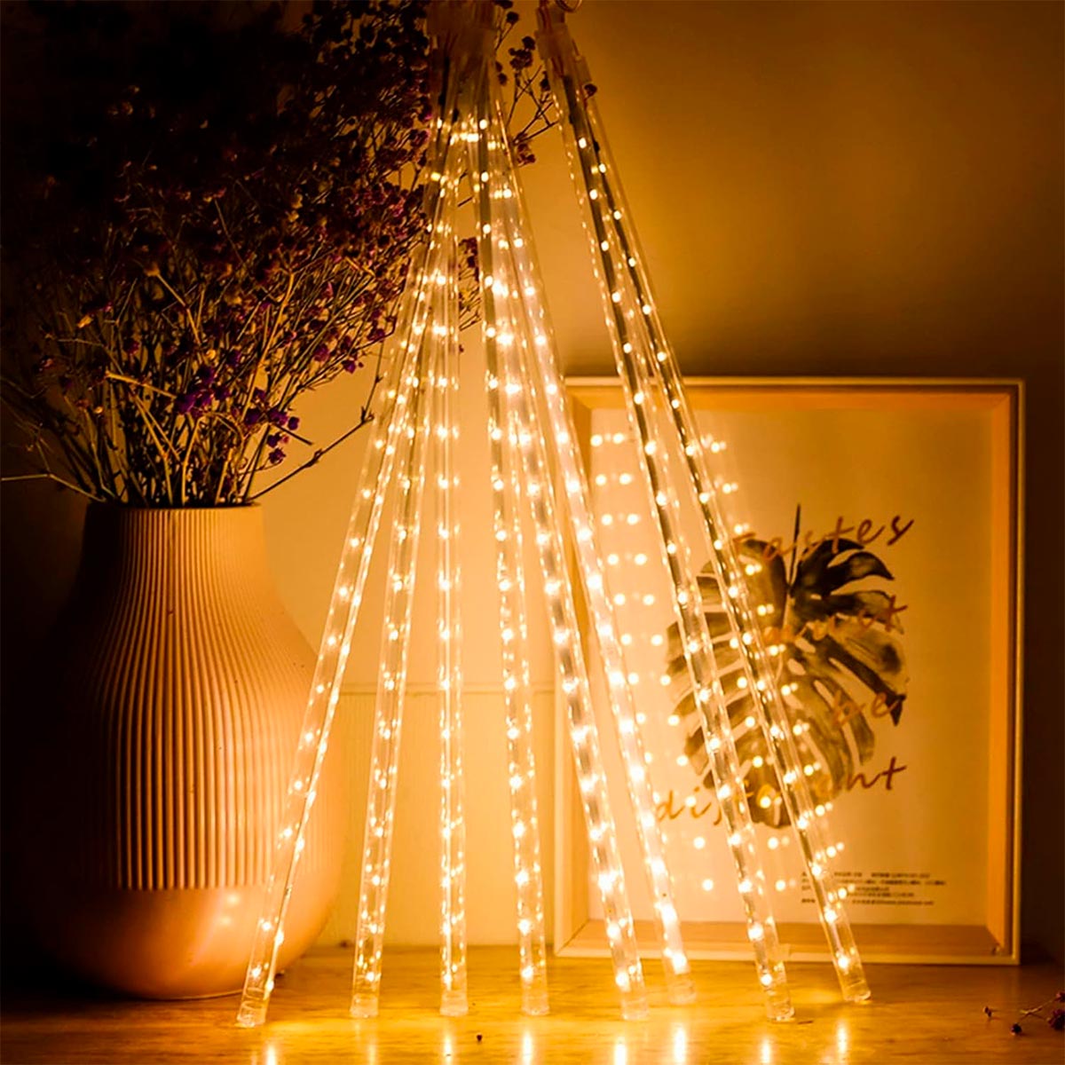 Luces Led Meteoro Solares 3 M Lagrimas 30 cm Decoración Navidad C2028