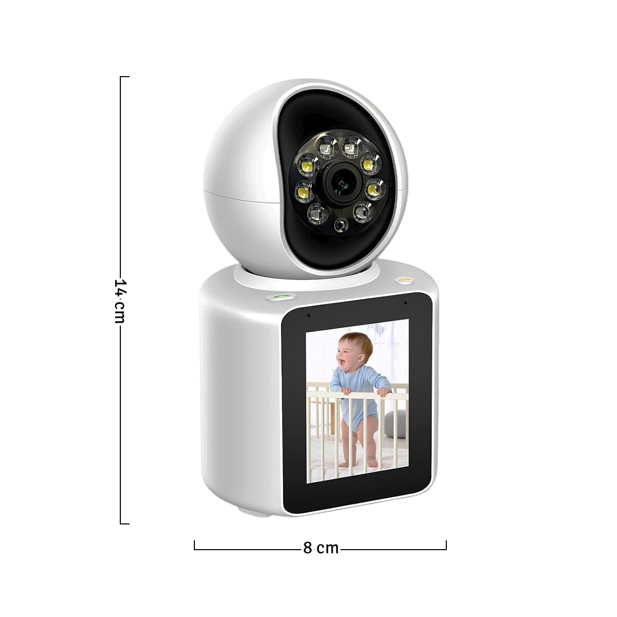 Cámara De Seguridad Bidireccional Wifi Video Llamada Pantalla Digital MB-3