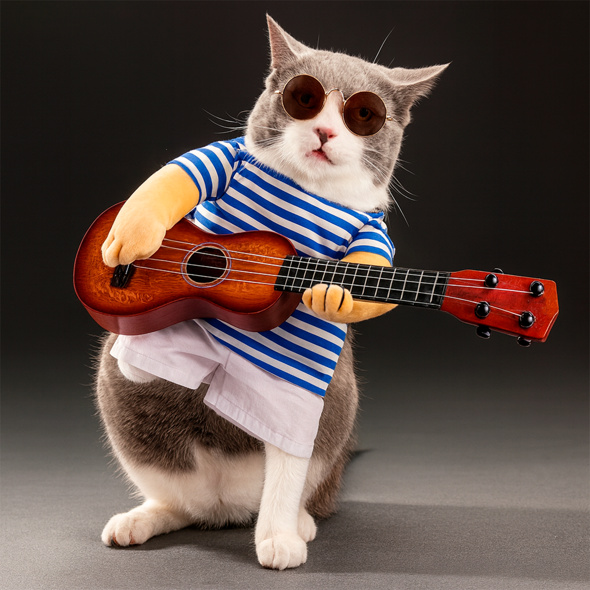 Disfraz Para Mascotas De Guitarrista Músico Guitarra Halloween Perro Gatos PR398