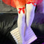 Medias Largas Blancas con Moño Rojo Disfraz Fiesta Halloween WW1012-5