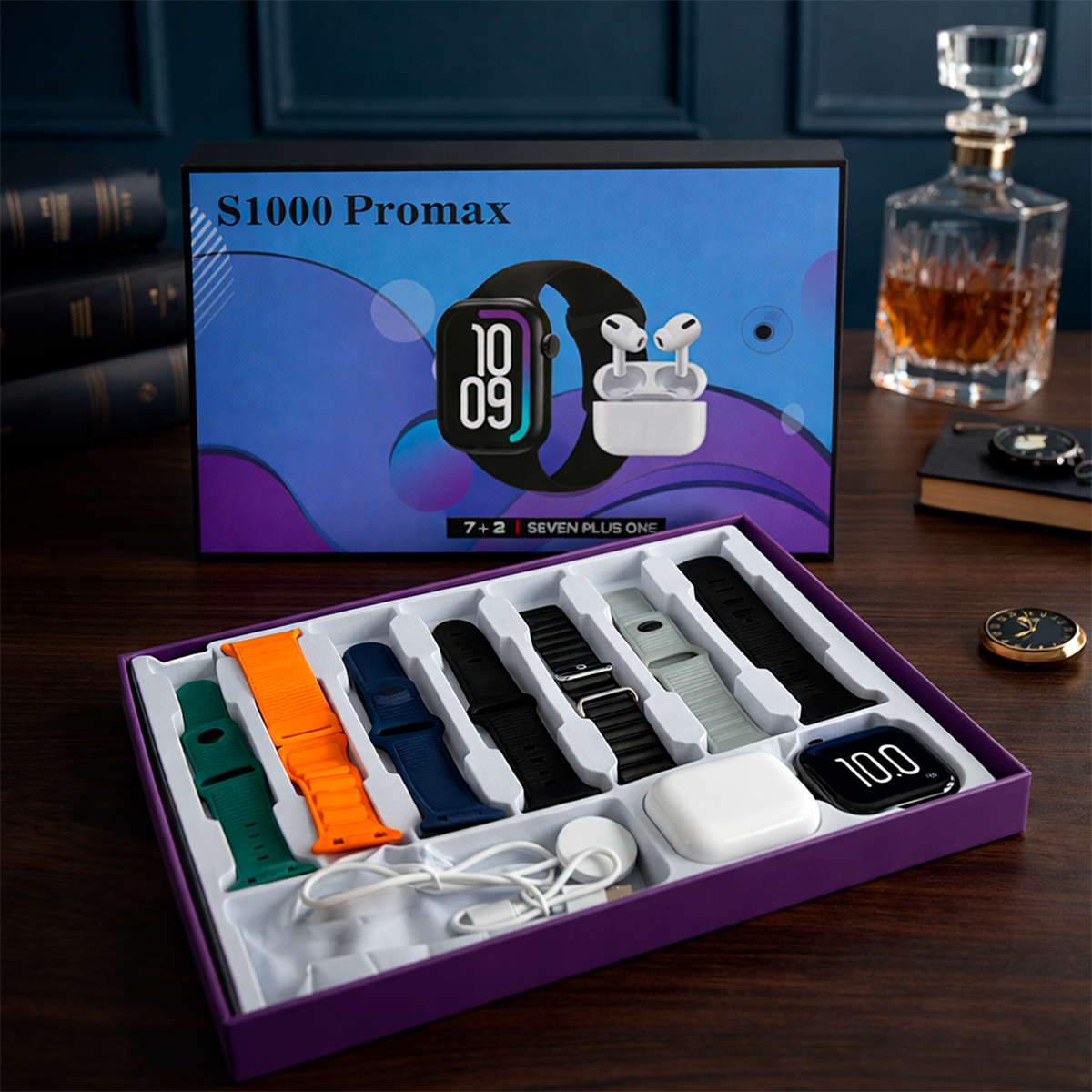 Reloj Smartwatch Deportivo con Audífonos + Manillas Intercambiables S1000