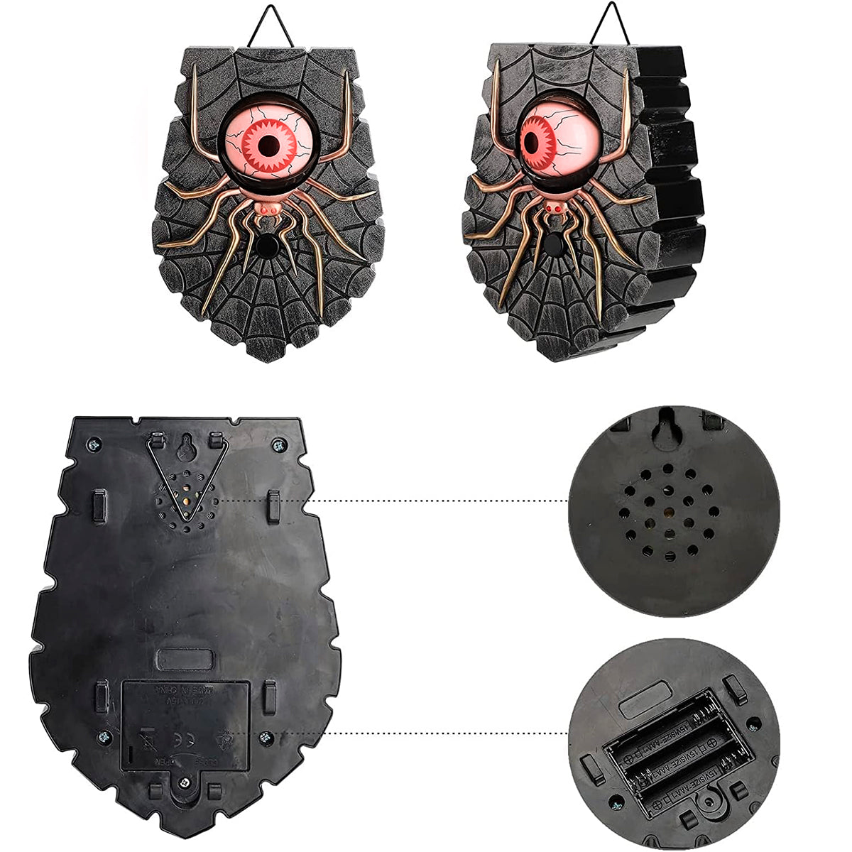 Timbre De Puerta Halloween Ojo Animado Con Sonido Espeluznante QG1899-3