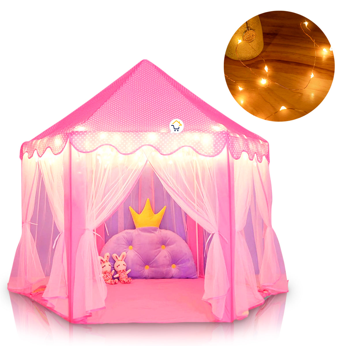 Castillo Armable Con Luces Niñas Carpa Portable Cac01tx20bca