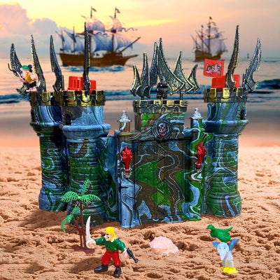 Castillo Medieval De Piratas Juego De Fortaleza De Guerra W-50855H