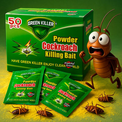 Cebo en Polvo Mata Cucarachas 50 Sobres Efecto Rápido para el Hogar GK01