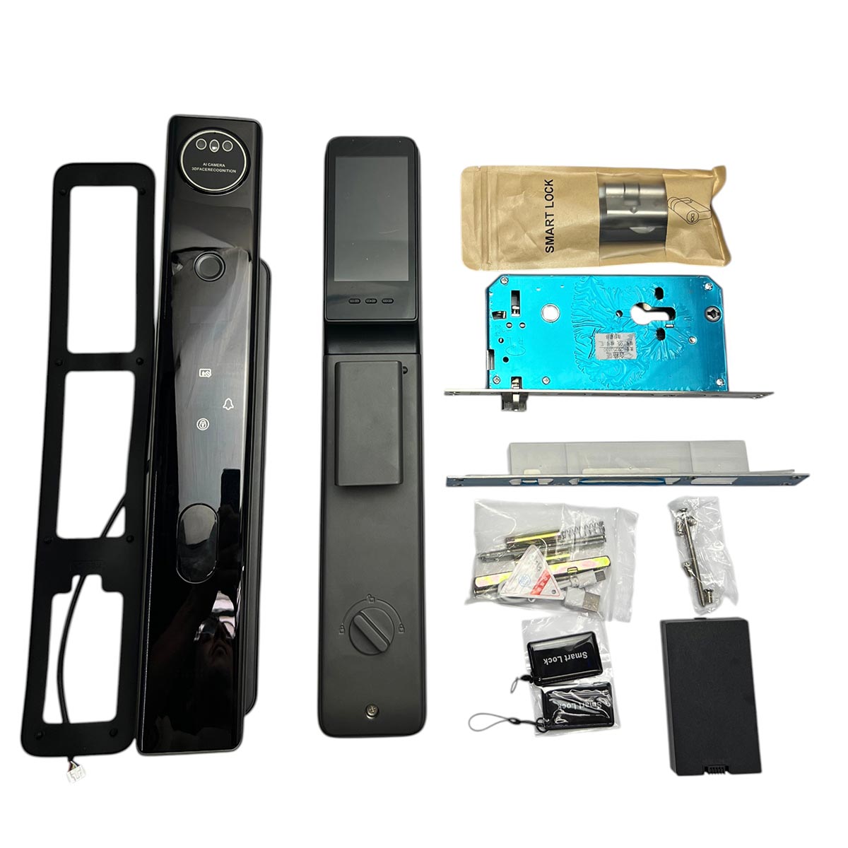 Cerradura inteligente Wi‑Fi con video portero, huella digital y acceso Tuya Smart Chapa OS513TYFA-6068