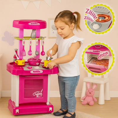 Cocina Infantil Niñas Maletín + Luces Sonidos 00858