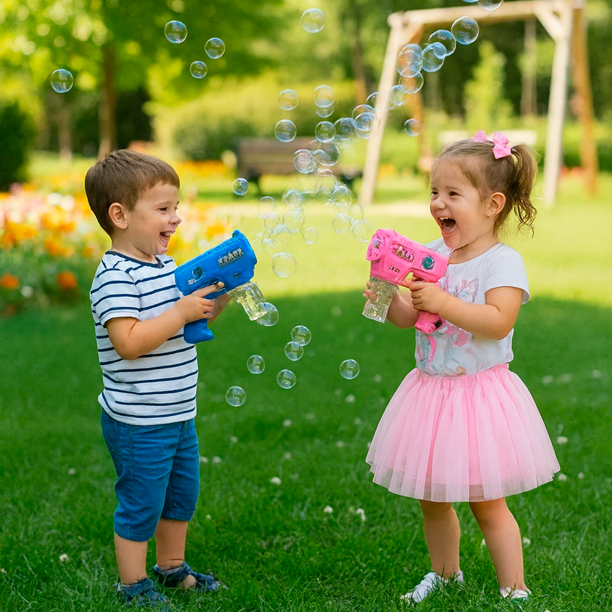 Pistola De Juguete Lanza Burbujas Automático Infantil 2099