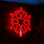 Luz LED Copo de Nieve Neón Cálido Decorativa Navidad Hogar S4010