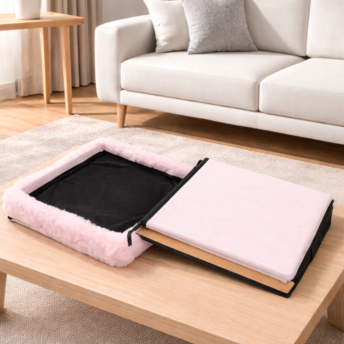 Baúl Plegable Puff Taburete Reposapiés Multiuso LN-241109