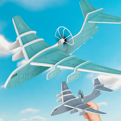Avión Volador De Espuma Planeador Aeroplano Luces LED Recargable USB Y20