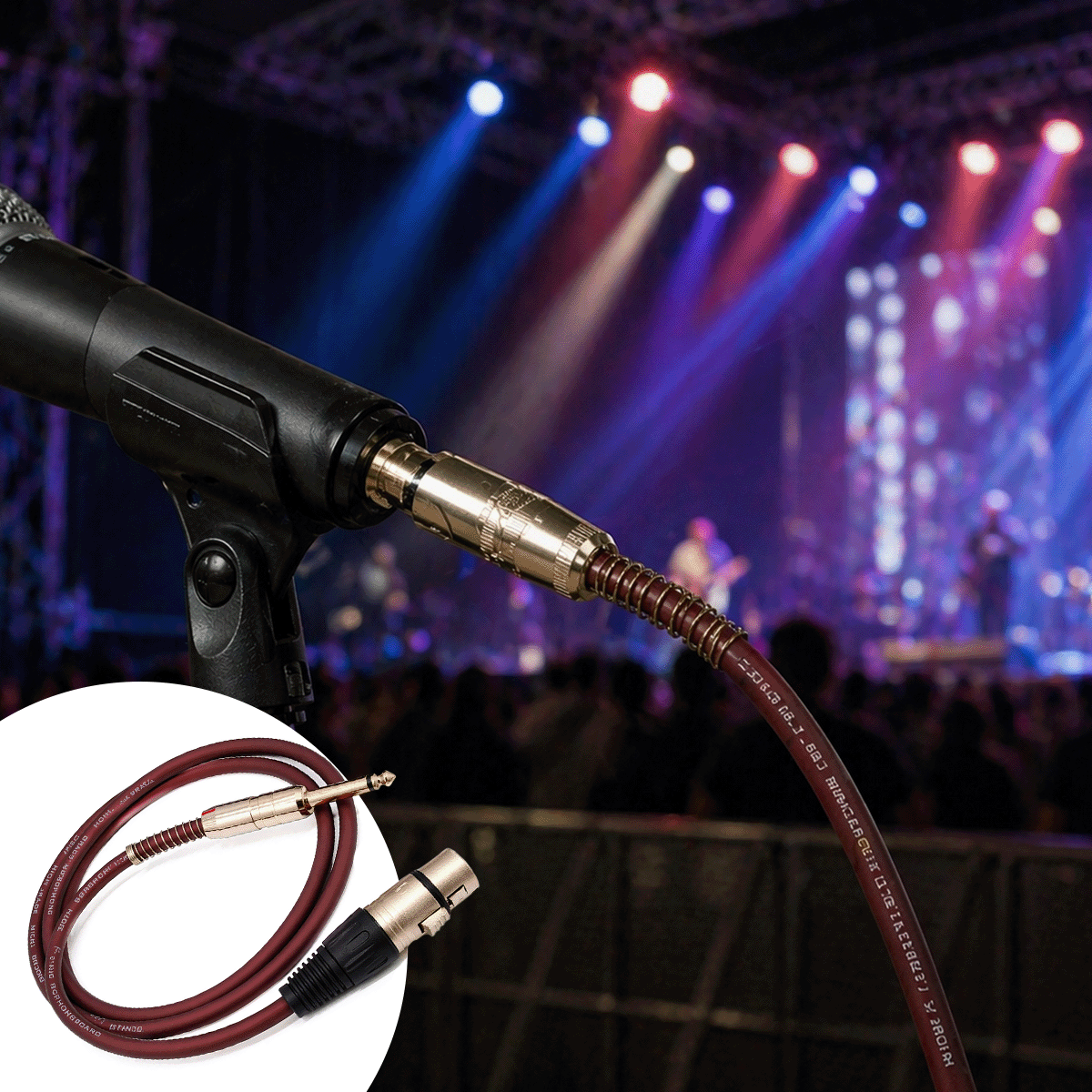 Cable Para Micrófono XLR Hembra a Plug 6.35 mm EDK-04-522