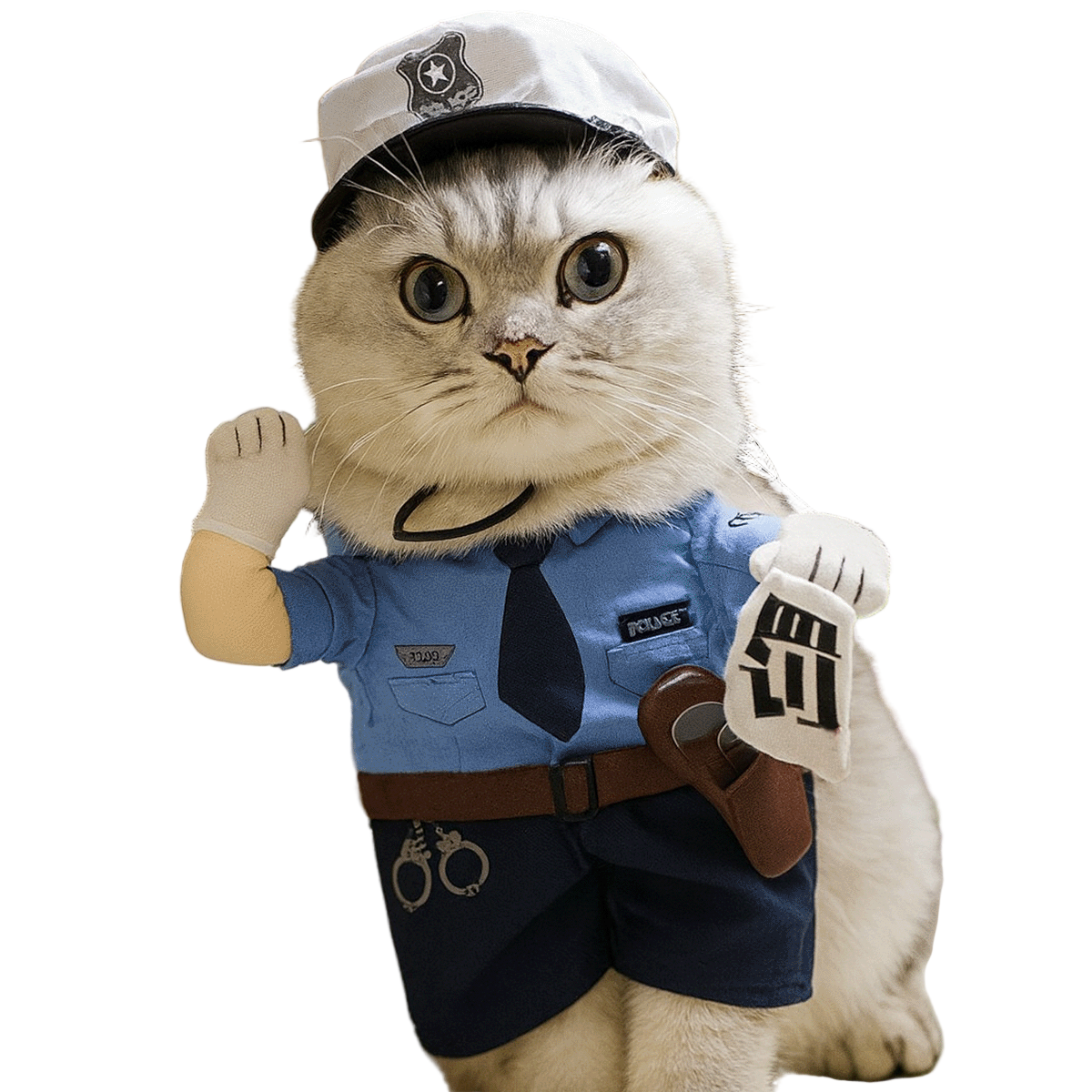 Disfraz Para Mascotas De Policía Halloween Perro Y Gatos PR390