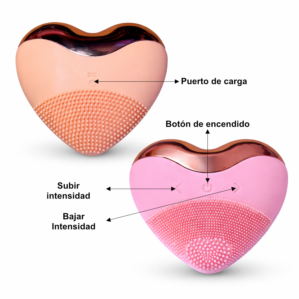 Limpiador Masajeador Facial Eléctrico Recargable de Silicona  Exfoliante MSJF-4